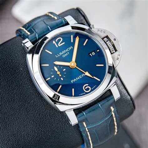 panerai luminor gmt blue dial price|officine Panerai Luminor gmt automatic.